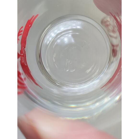 3 Vintage Libbey Red Rooster Cocktail Juice Glasses MCM - Picture 4 of 5